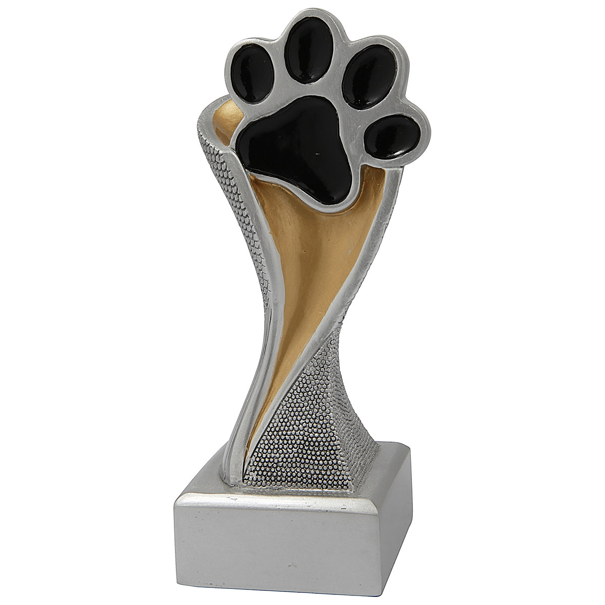 Hundesport-Trophäe Pfote auf Säule - Höhe: 19,5 cm