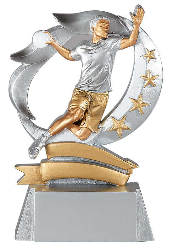 Trophäe Handballspieler im Sternschwung 15cm