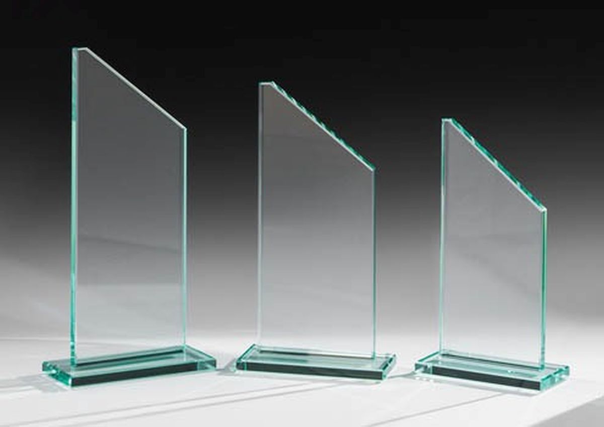 Jade-Glas Glastrophäe  - Größe: 200mm