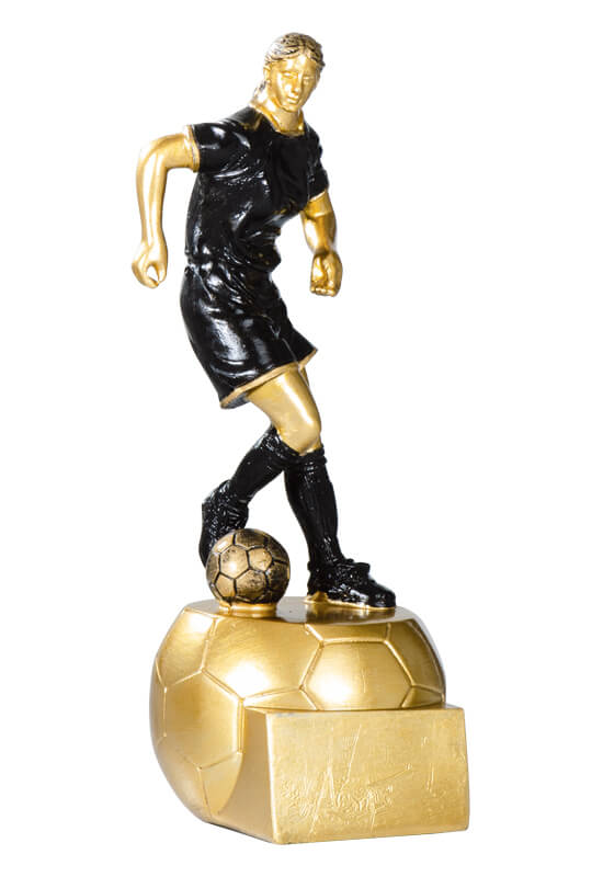 Trophäe Fußballspieler auf Kugelsockel 20cm