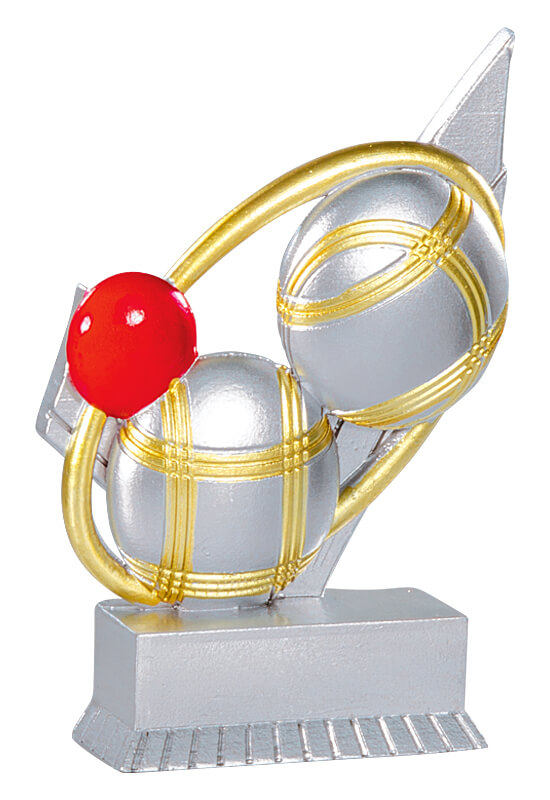 Trophäe Boulekugeln im Ring 12cm