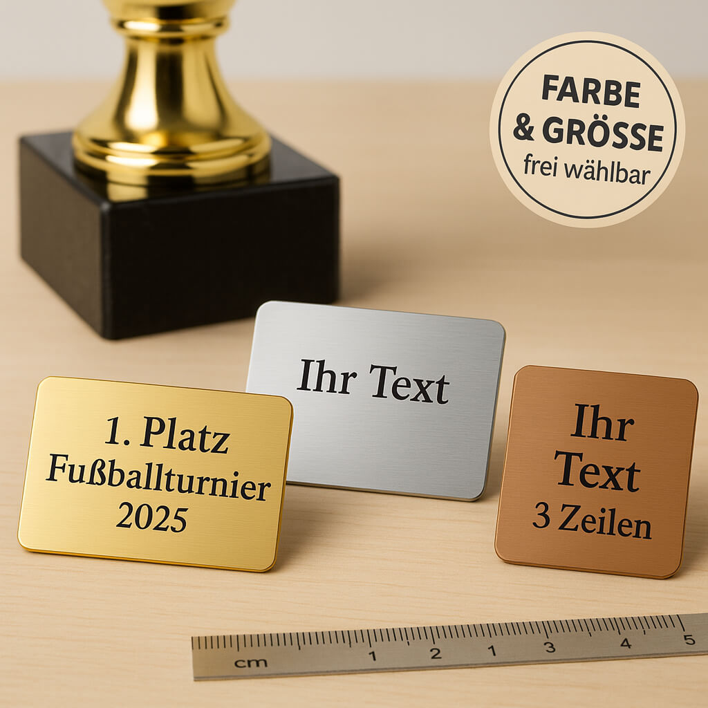 Gravurschild Farbe & Größe frei wählbar Gravurschild Farbe & Größe frei wählbar