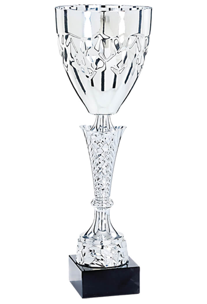 Pokal mit durchbrochenem Schalenrand und Filigransäule