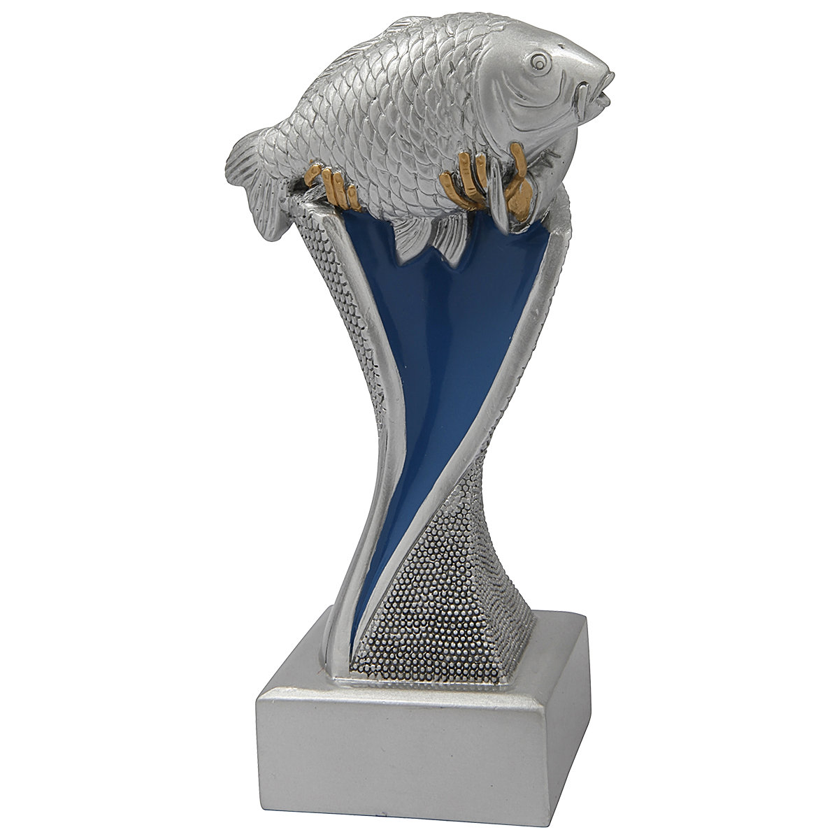 Angler-Trophäe Fisch auf Säule - Höhe: 19,5 cm