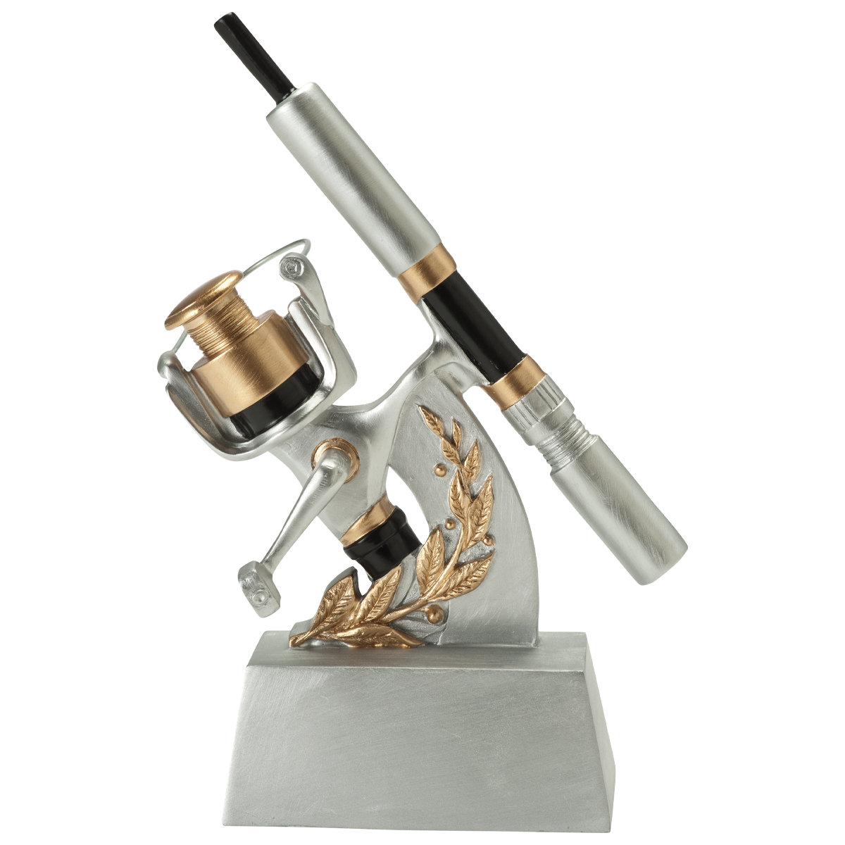 Angler-Trophäe Rute mit Rolle