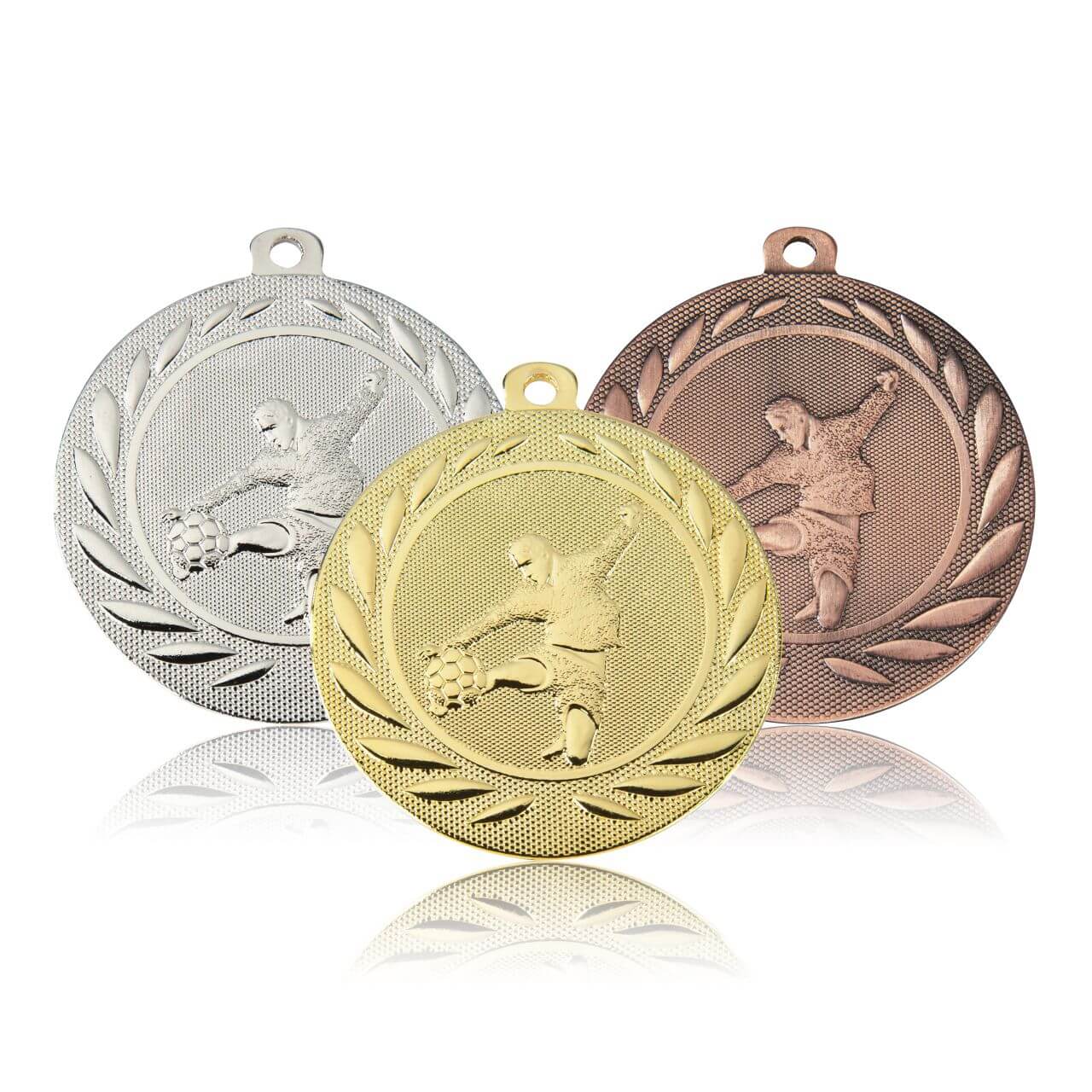 Medaille Fußball 50mm  - Farbe: Antik Bronze