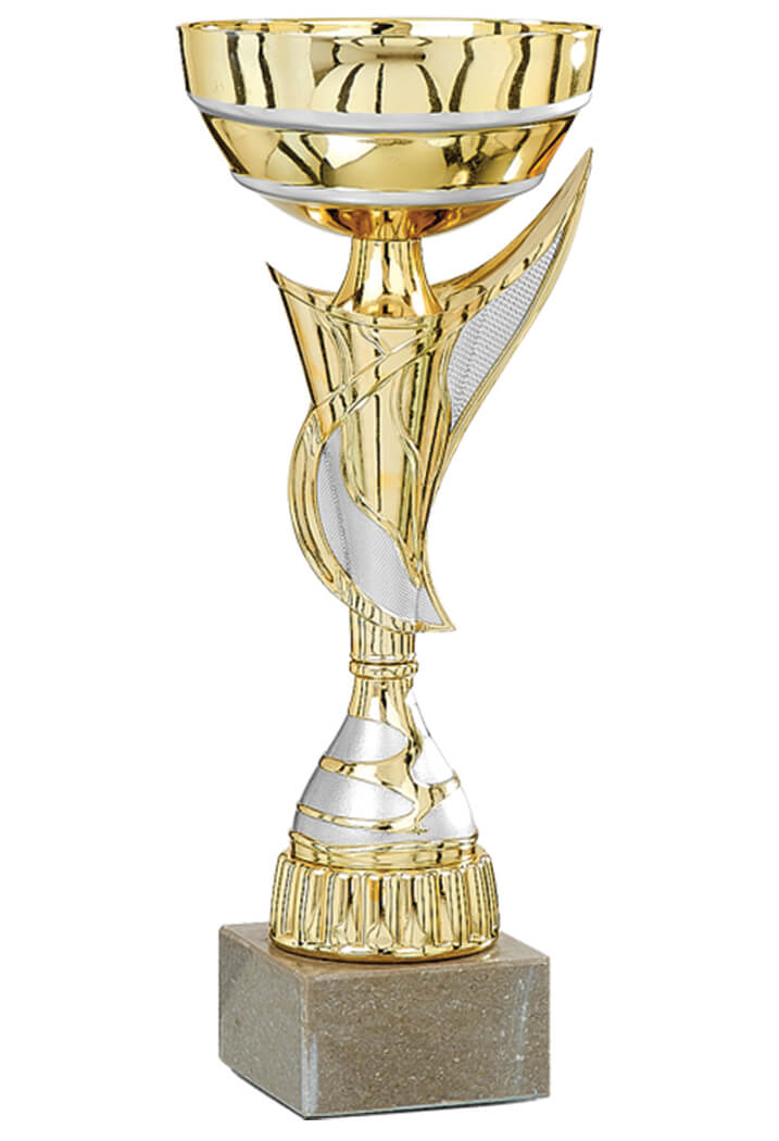 Pokal in Gold / Silber auf Marmorsockel in 4 Größen Pokal in Gold / Silber auf Marmorsockel in 4 Größen