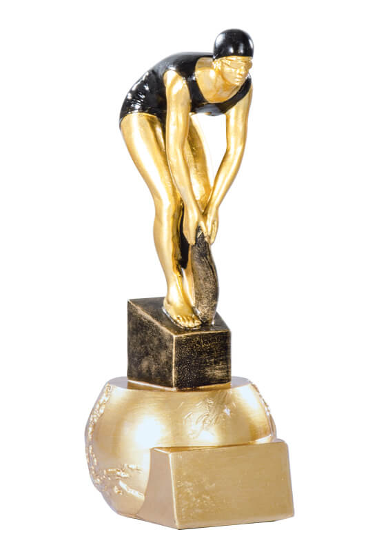 Trophäe Schwimmerin am Startblock 20cm