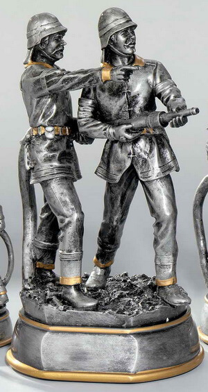 Resinfigur 2 Feuerwehrmänner