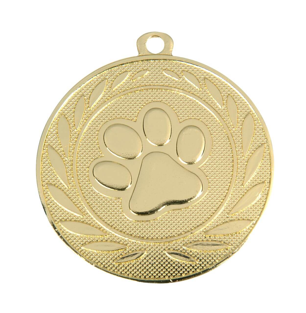 Hundesport-Medaille Pfotenabdruck, 50 mm - Farbe: Gold