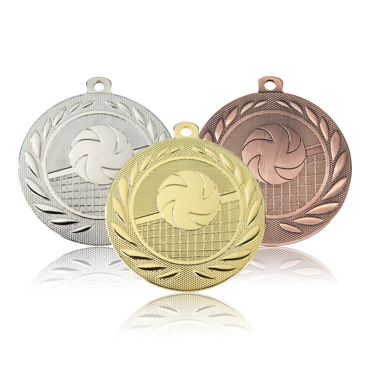 Medaille Volleyball 50mm  - Farbe: Antik Bronze