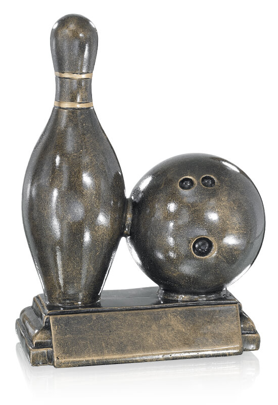 Trophäe Kegel mit Kugel 21cm