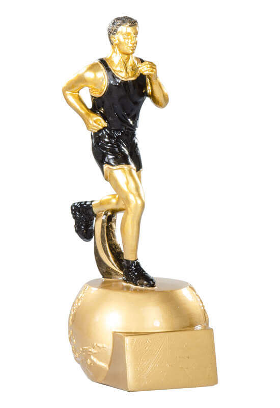 Trophäe Läufer auf Kugelsockel 20cm