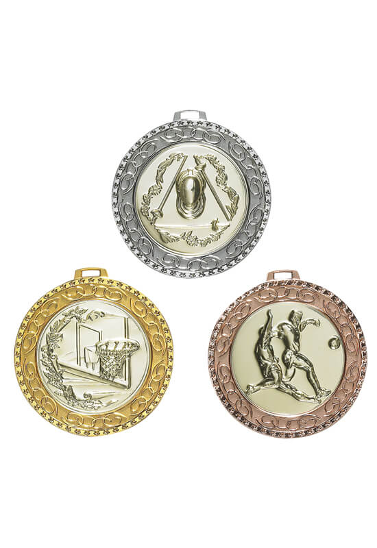 Medaille mit Perlrand - Farbe: bronze