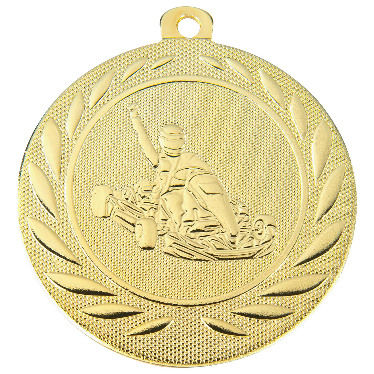 Medaille Go Kart 50mm  - Farbe: Gold