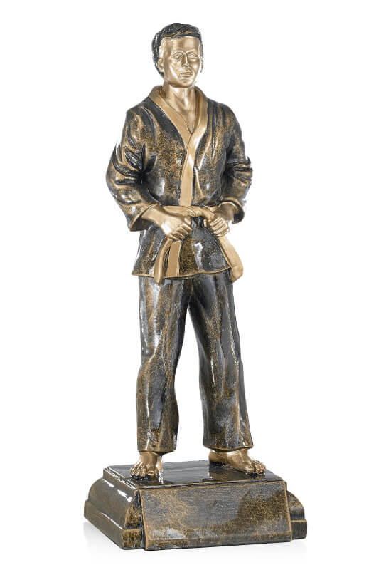 Trophäe Judoka mit Gürtel 42cm