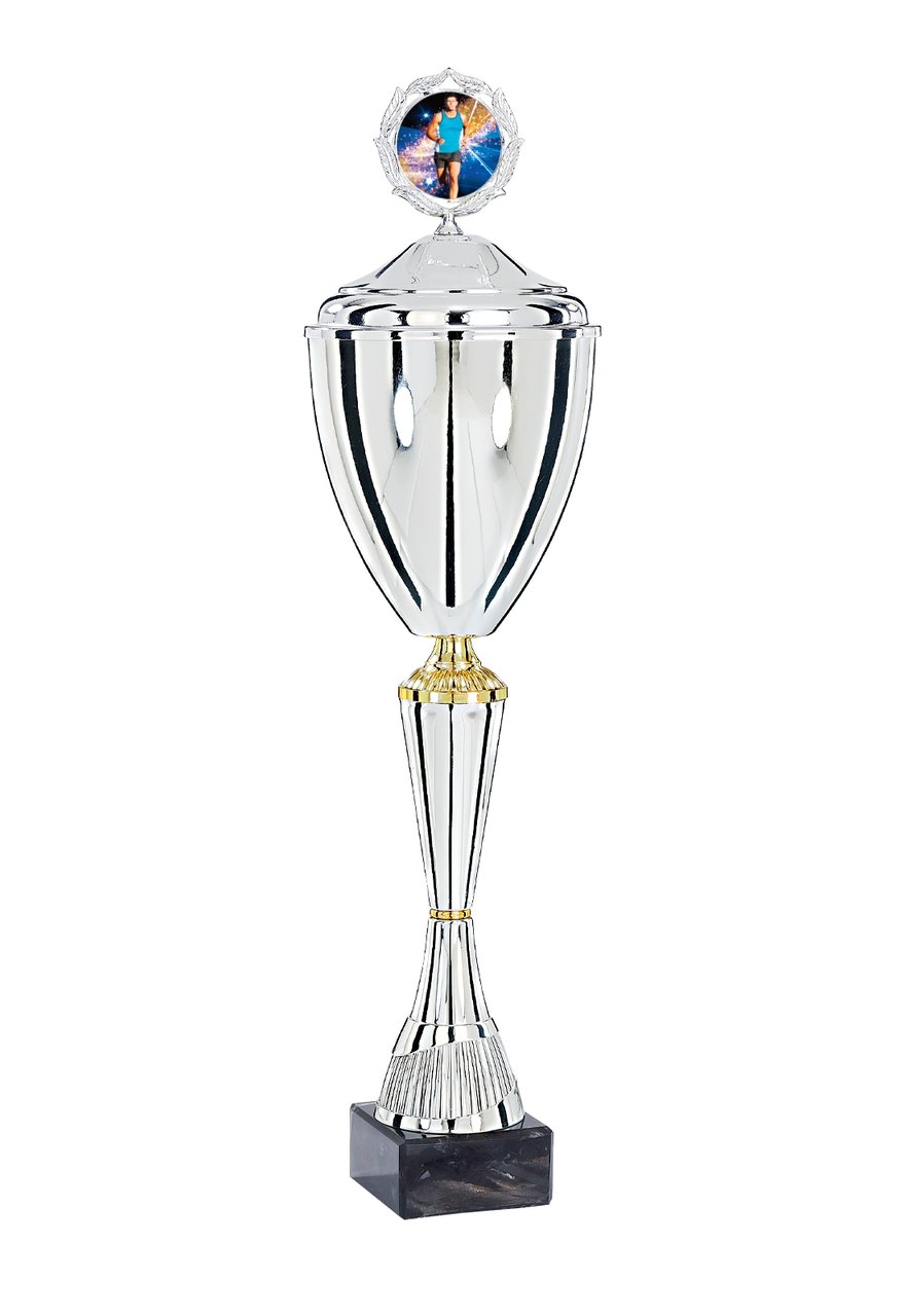 Pokal mit Deckel in schlanker Amphorenform