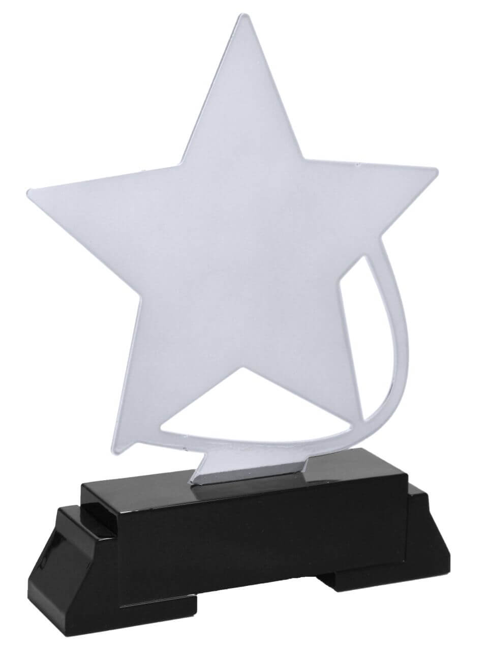 Lasertrophäe Stern Silber, 20 cm