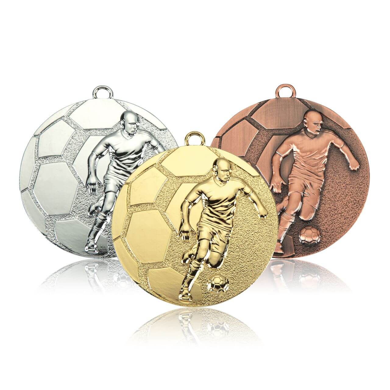 Medaille Fußball 50mm  - Farbe: Gold